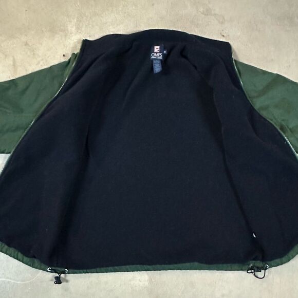 Chaps Ralph Lauren Mens Size Medium Jacket Dark Green Fleece Lined - Picture 5 of 10